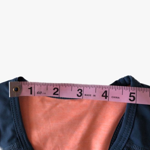 Sofibella Girls Tennis Top Razorback Grey/Coral Lining Size XS (age 4-5Y) - Picture 5 of 7